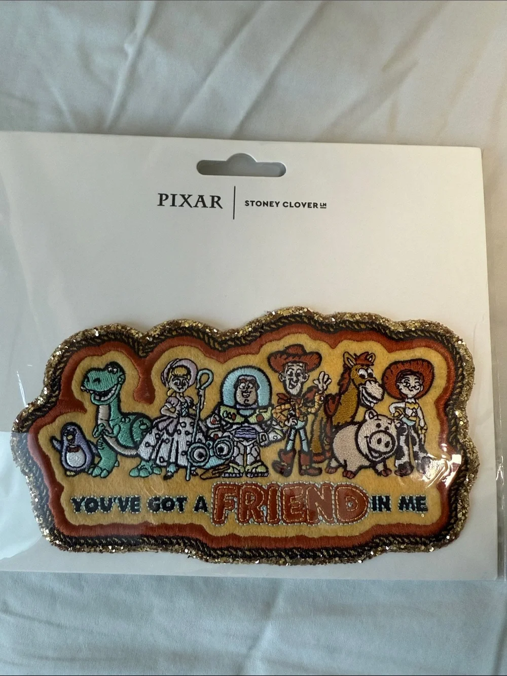 Pixar Toy Story Embroidered 'You've Got A Friend In Me' Patch - Yellow/Orange - Picture 1 of 1